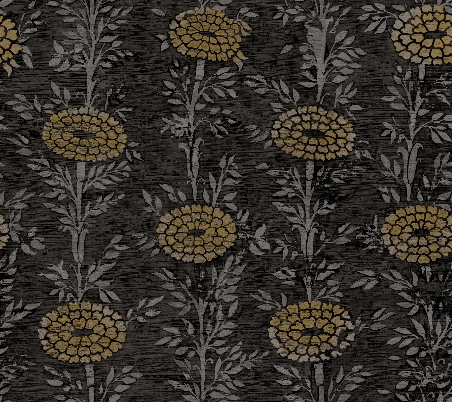 York Designer Series French Marigold Black & Gold Wallpaper - SKU ZA8017