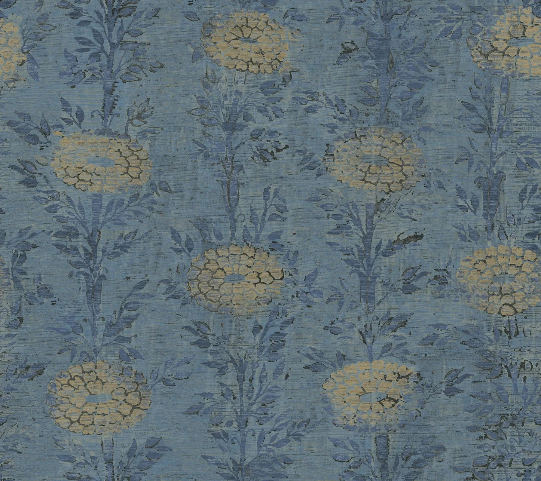 AF6520 | French Marigold Denim & Gold Wallpaper