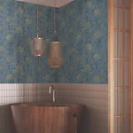 York Designer Series French Marigold Denim & Gold Wallpaper - SKU AF6520