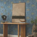 York Designer Series French Marigold Denim & Gold Wallpaper - SKU AF6520