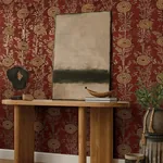 York Designer Series French Marigold Red & Gold Wallpaper - SKU ZA8019