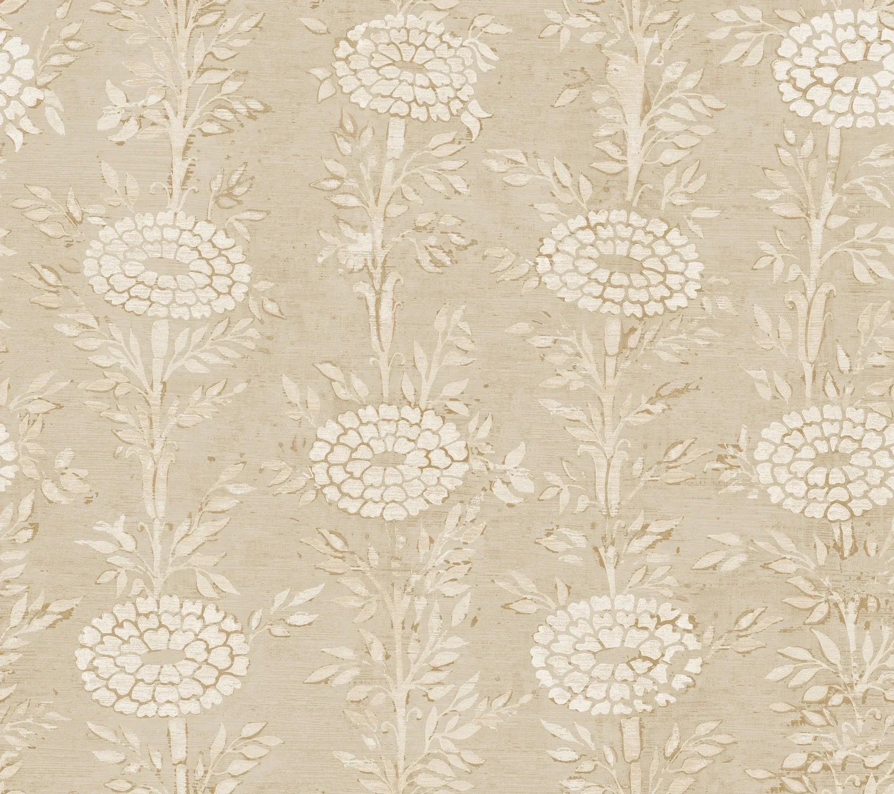 ZA8018 | French Marigold Taupe & Gold Wallpaper