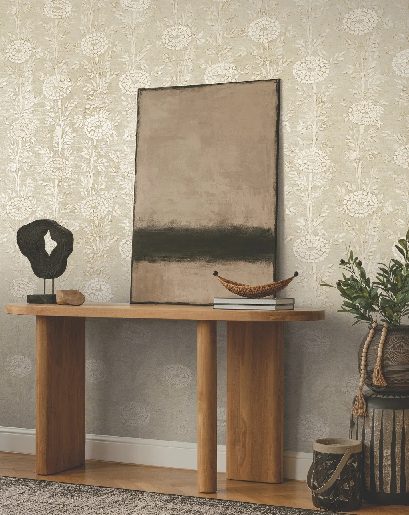 York Designer Series French Marigold Taupe & Gold Wallpaper | Wallpaper Twins York Designer Series French Marigold Taupe & Gold Wallpaper - SKU ZA8018