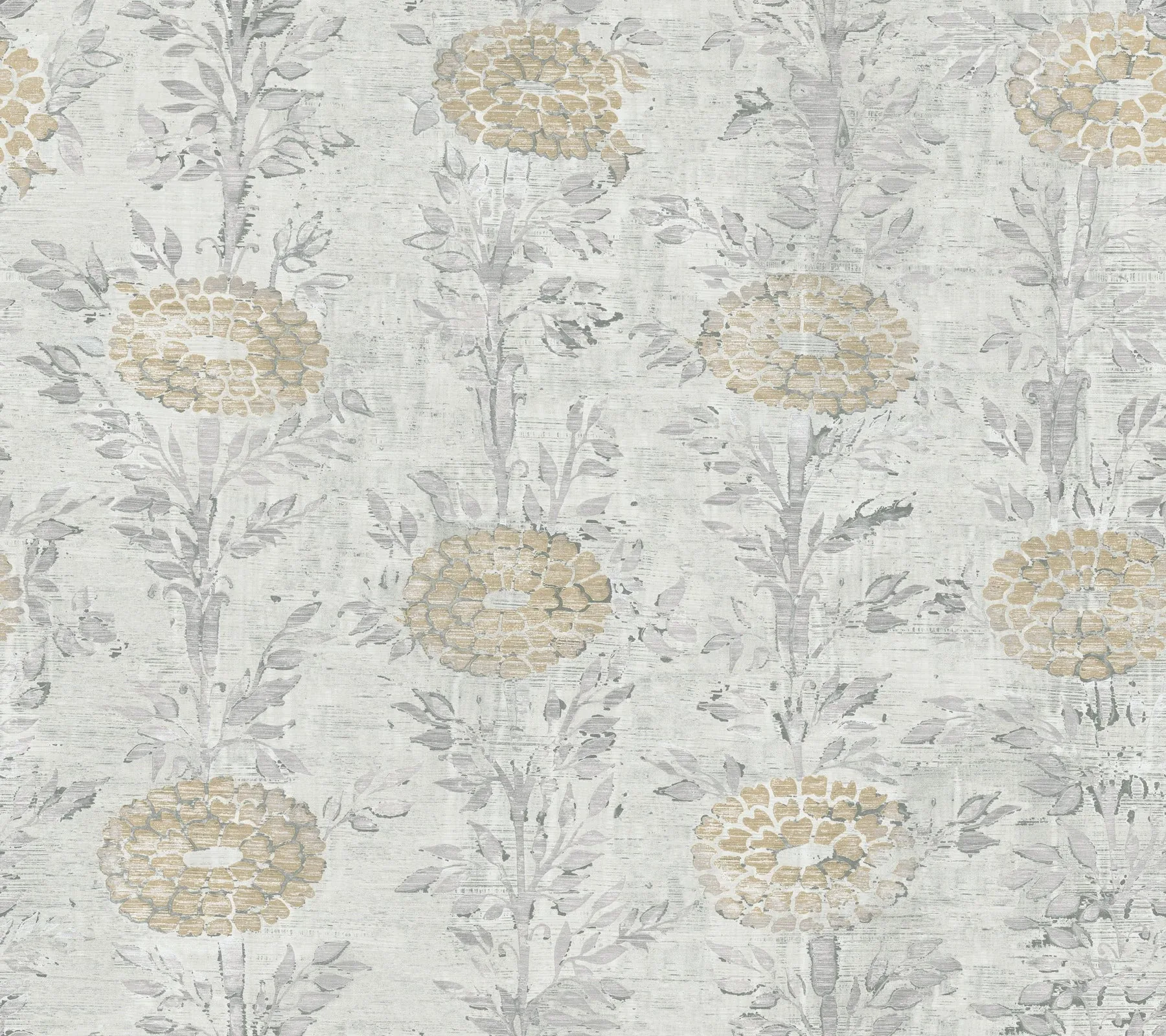 AF6516 | French Marigold White & Gold Wallpaper