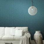 York Designer Series Fretwork Blue Wallpaper - SKU AF6528