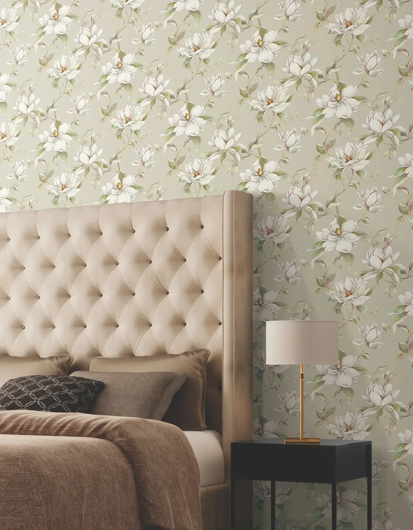 York Designer Series Garden Jewels Linen Wallpaper - SKU DF3312