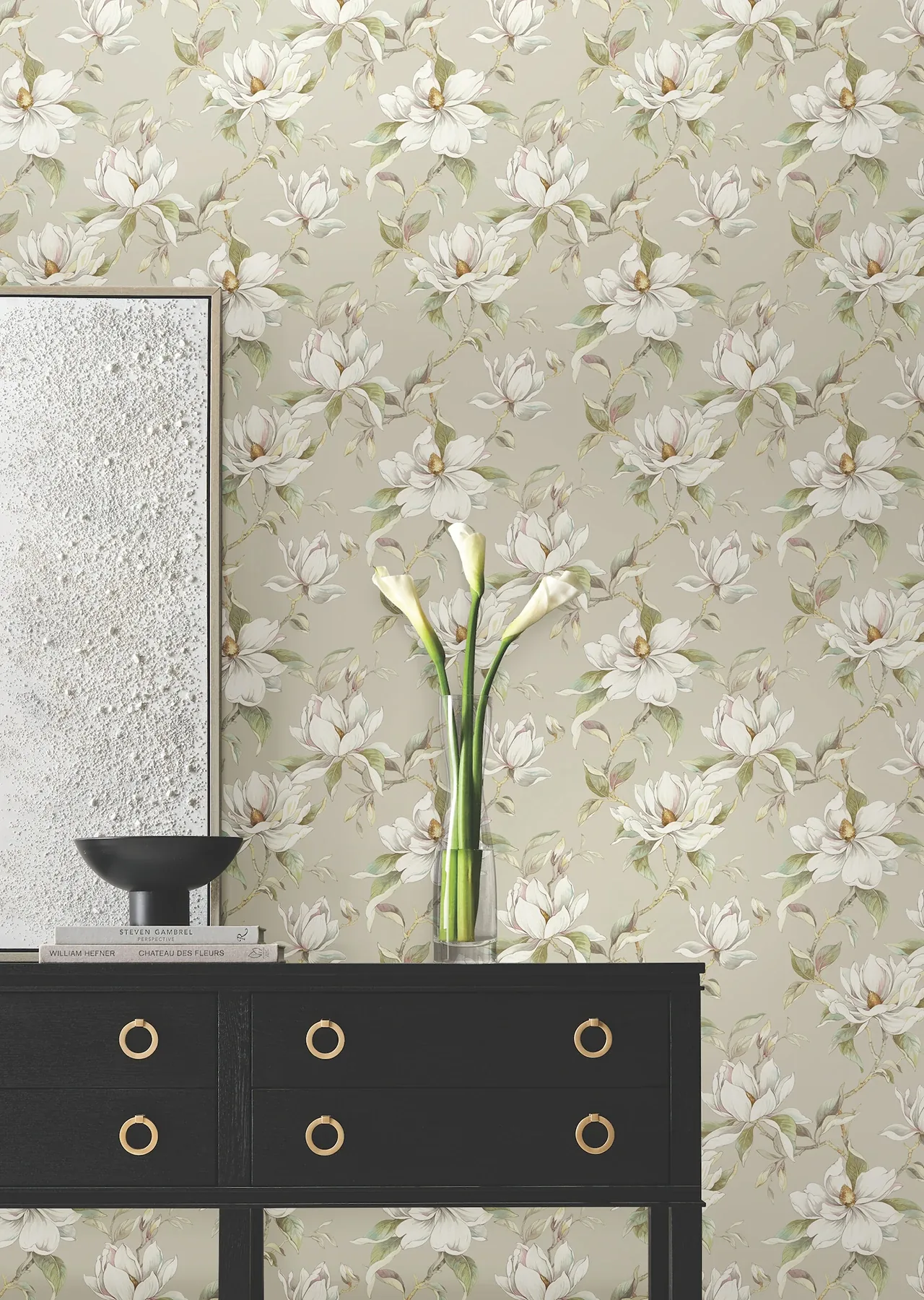 York Designer Series Garden Jewels Linen Wallpaper - SKU DF3312