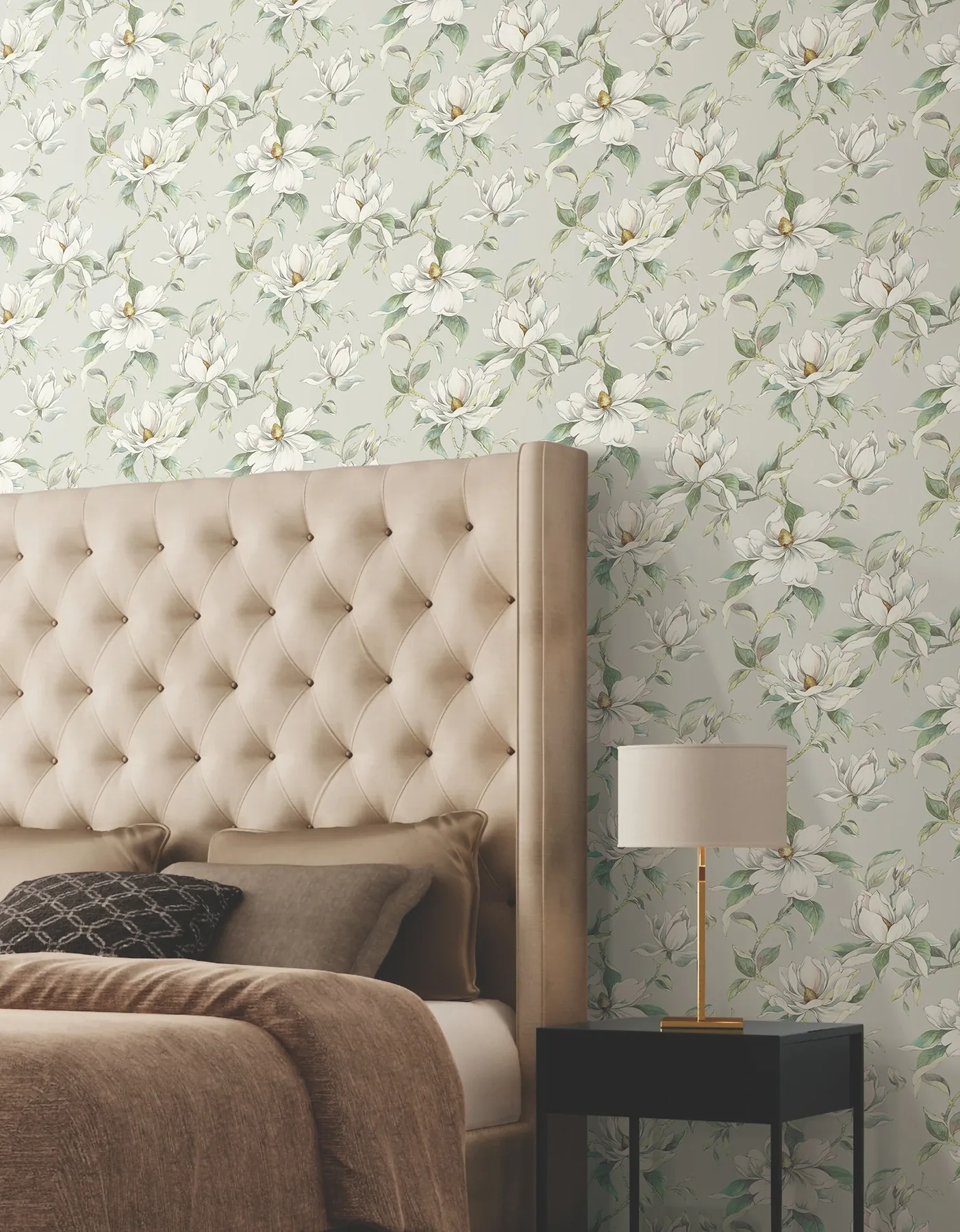 York Designer Series Garden Jewels Warm Grey Wallpaper - SKU DF3314