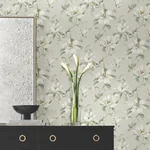 York Designer Series Garden Jewels Warm Grey Wallpaper - SKU DF3314