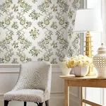 York Designer Series Genevieve Butter Floral Trail Wallpaper - SKU VP1421