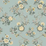 York Designer Series Genevieve Harbor Blue Floral Trail Wallpaper - SKU VP1422