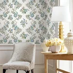 York Designer Series Genevieve Sapphire Floral Trail Wallpaper - SKU VP1423