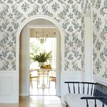 York Designer Series Genevieve Sapphire Floral Trail Wallpaper - SKU VP1423