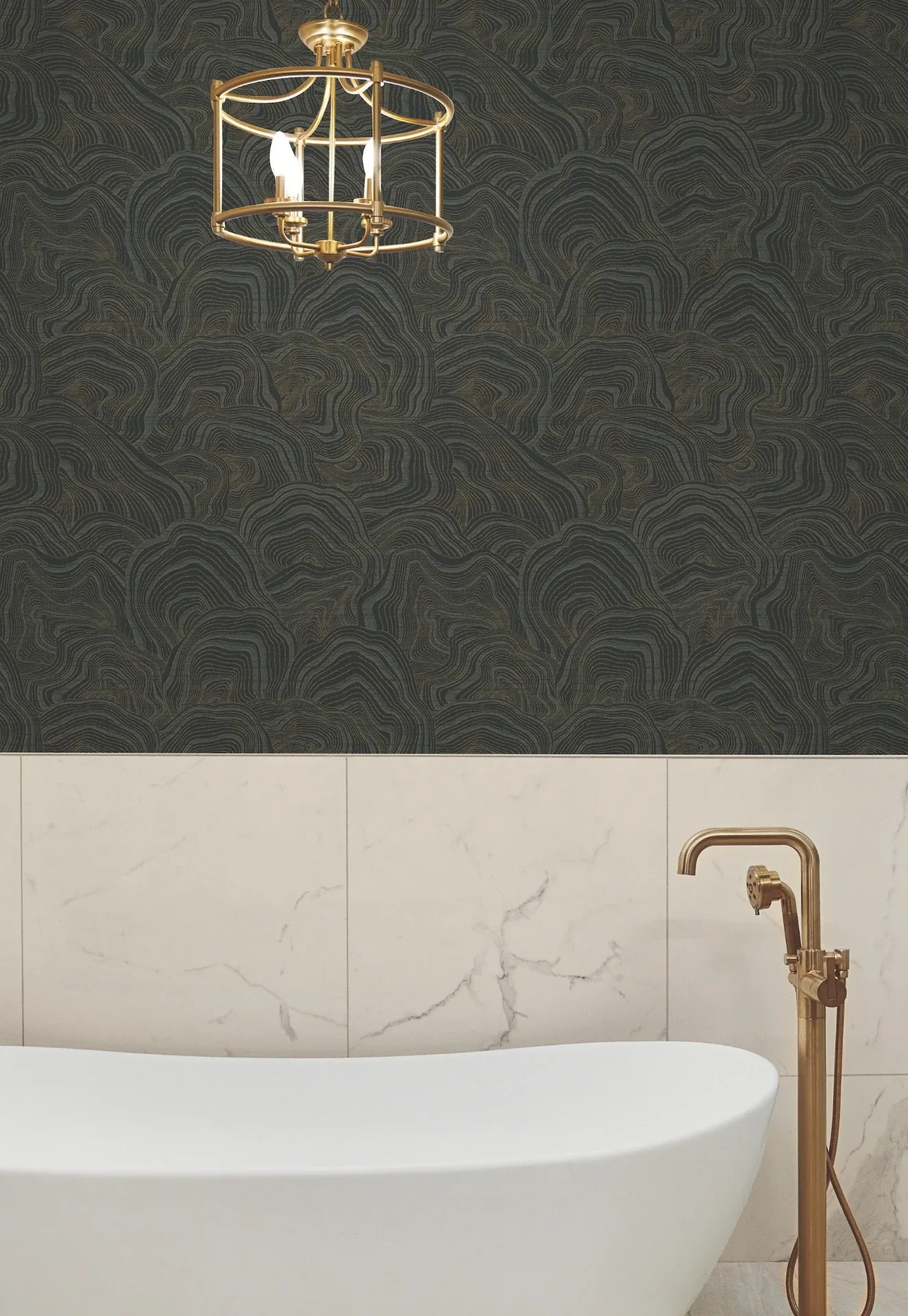 York Designer Series Geodes Black Wallpaper - SKU KT2162