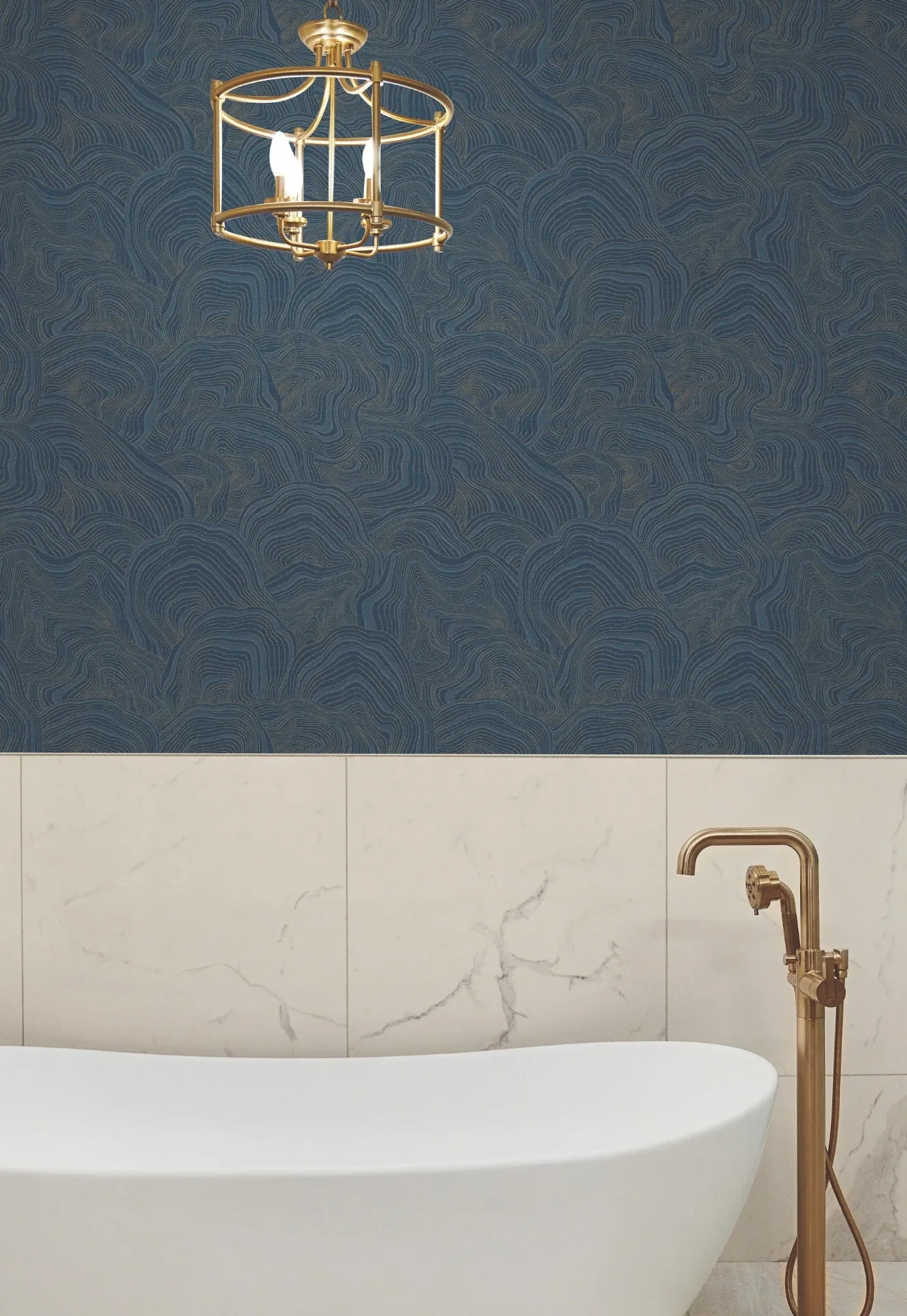 York Designer Series Geodes Navy Wallpaper - SKU GT4527