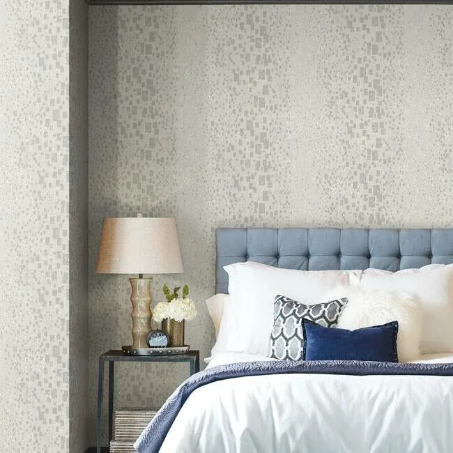 York Designer Series Gilded Confetti Silver & Grey Wallpaper - SKU CI2324