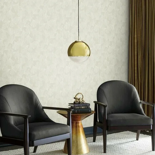 York Designer Series Gingko Toss Cream Wallpaper | Wallpaper Twins York Designer Series Gingko Toss Cream Wallpaper - SKU DD3744