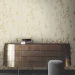 York Designer Series Ginkgo Silhouette Neutral Cork Wallpaper - SKU VR1511