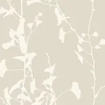 York Designer Series Ginkgo Silhouette Taupe Cork Wallpaper - SKU VR1507