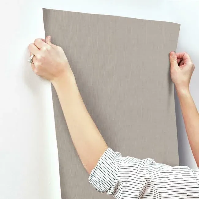 York Designer Series Gossamer Woven Taupe Wallpaper - SKU DD3773