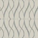 York Designer Series Graceful Geo Beige & Silver Wallpaper - SKU MD7175