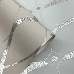 York Designer Series Graceful Geo Beige & Silver Wallpaper - SKU MD7175