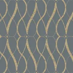 York Designer Series Graceful Geo Smoke & Gold Wallpaper - SKU MD7176