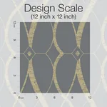 York Designer Series Graceful Geo Smoke & Gold Wallpaper - SKU MD7176