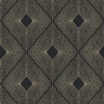 York Designer Series Harlowe Black & Gold Wallpaper - SKU NW3593