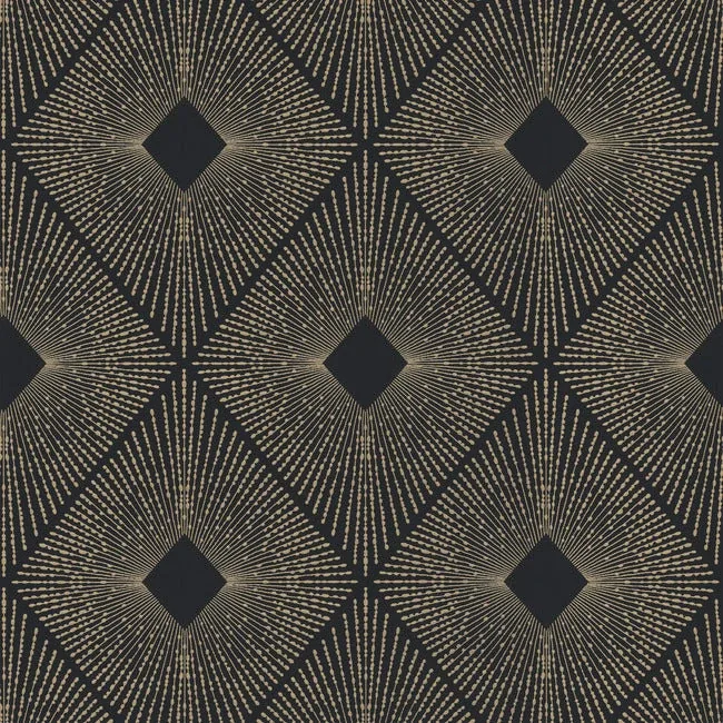 NW3593 | Harlowe Black & Gold Wallpaper