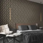 York Designer Series Harlowe Black & Gold Wallpaper - SKU NW3593