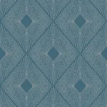 York Designer Series Harlowe Blue & Silver Wallpaper - SKU MD7131