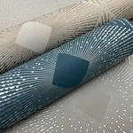 York Designer Series Harlowe Blue & Silver Wallpaper - SKU MD7131