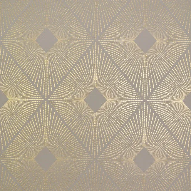 NW3590 | Harlowe Khaki & Gold Wallpaper