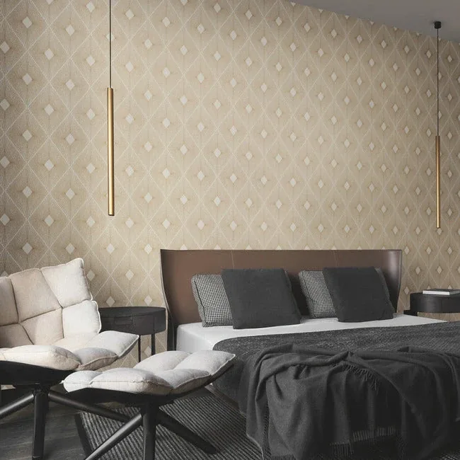 York Designer Series Harlowe White & Gold Wallpaper - SKU NW3592