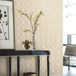 York Designer Series Harlowe White & Gold Wallpaper - SKU NW3592