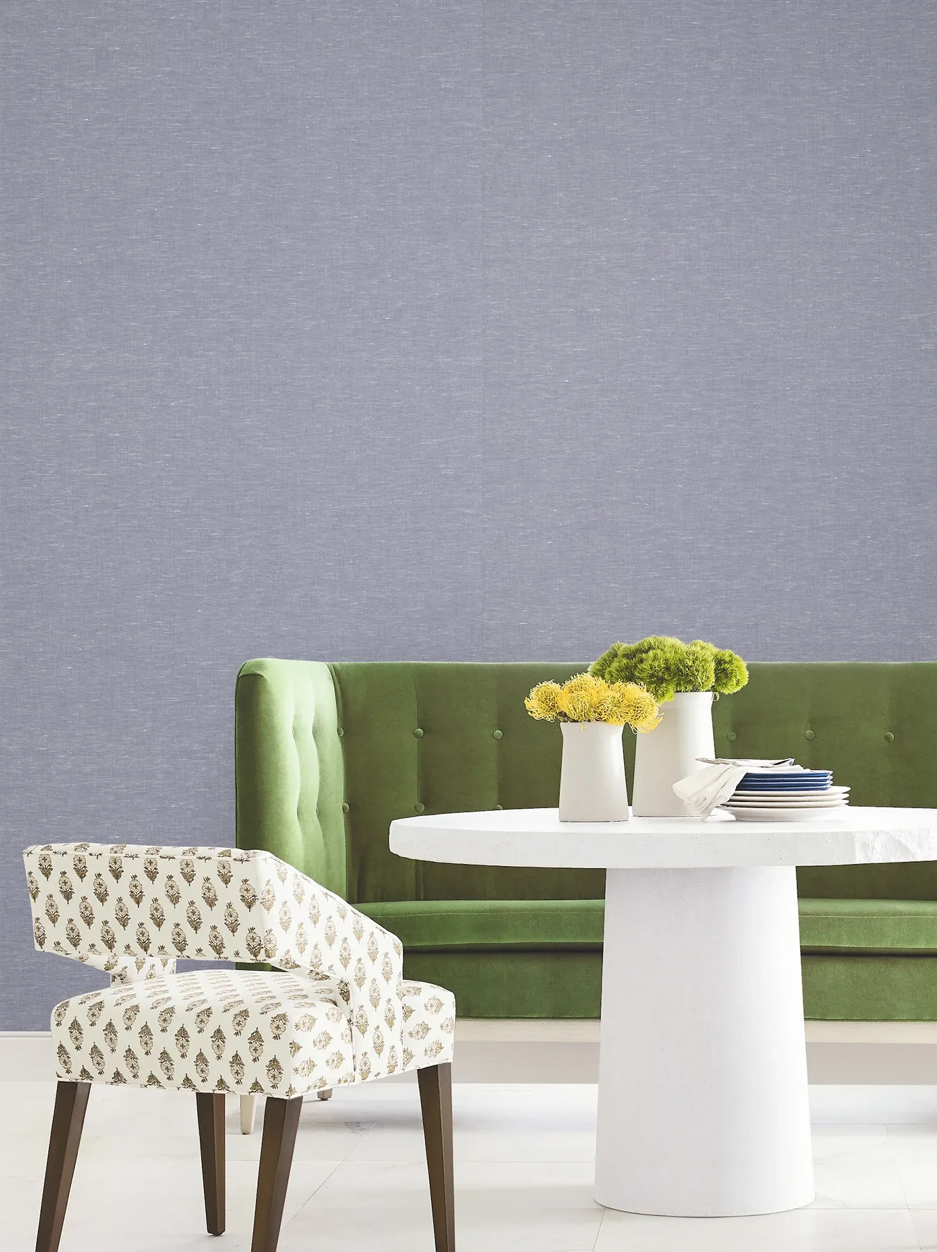 York Designer Series Hempfield Weave Blue Loomed Wallpaper - SKU LL4351