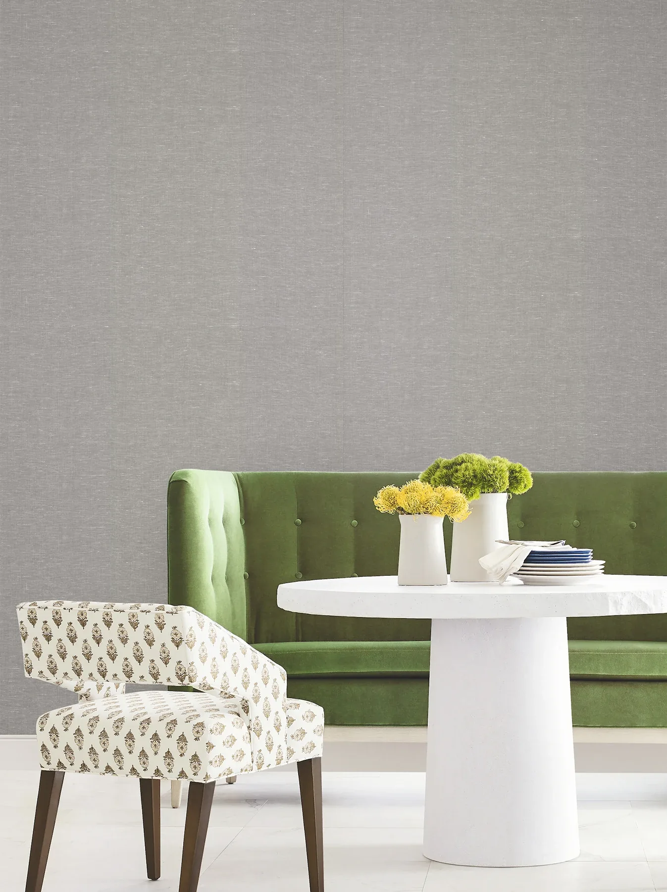 York Designer Series Hempfield Weave Charcoal Loomed Wallpaper - SKU LL4353