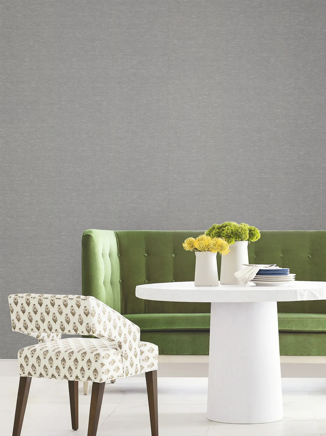 York Designer Series Hempfield Weave Sea Green Loomed Wallpaper - SKU LL4352