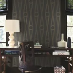York Designer Series Henlein Charcoal Wallpaper - SKU AB3014