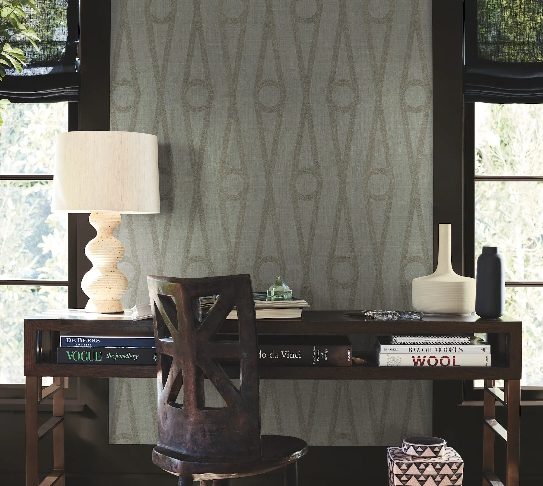 York Designer Series Henlein Grey Wallpaper - SKU AB3013