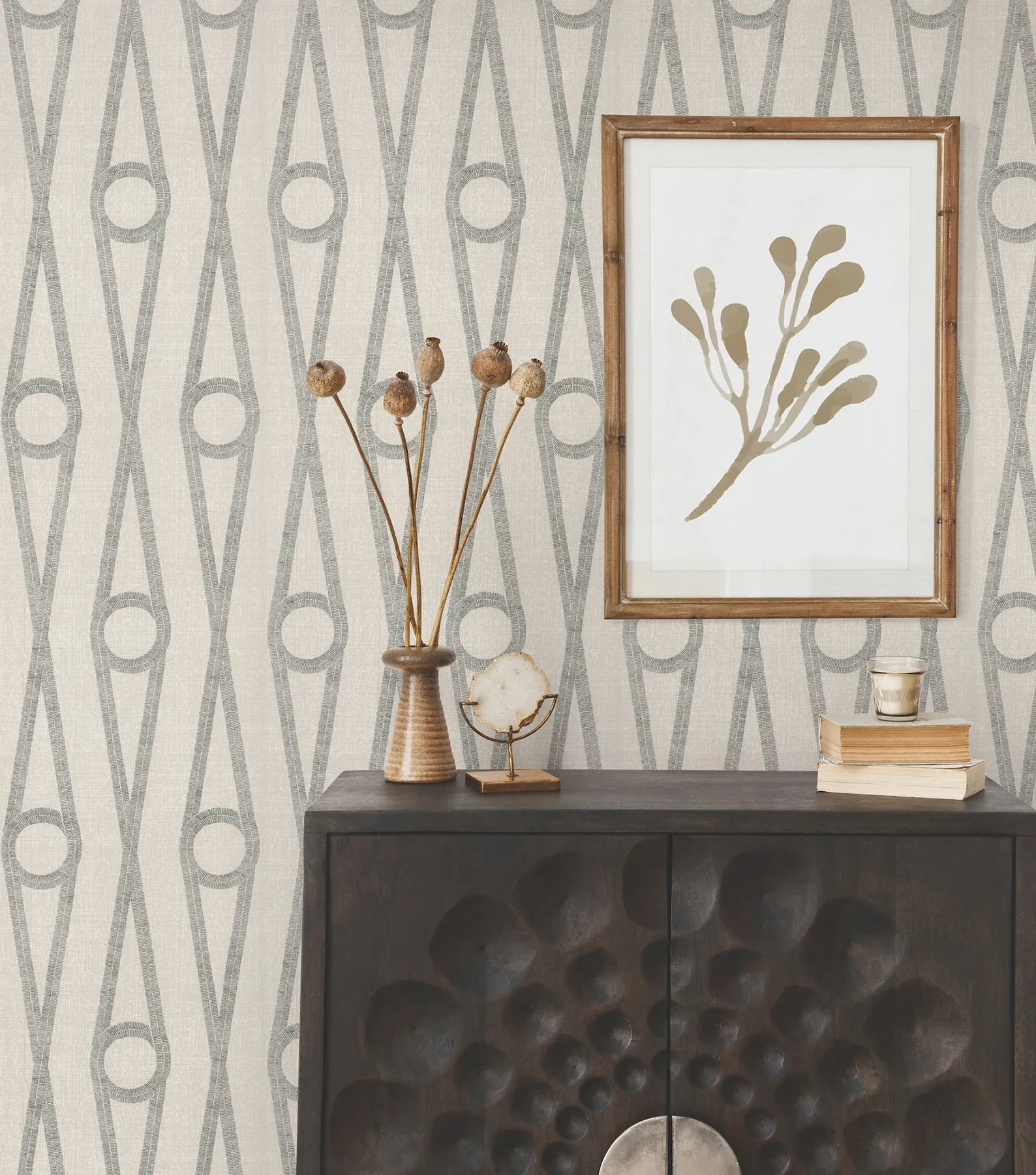 York Designer Series Henlein Putty Wallpaper - SKU AB3011