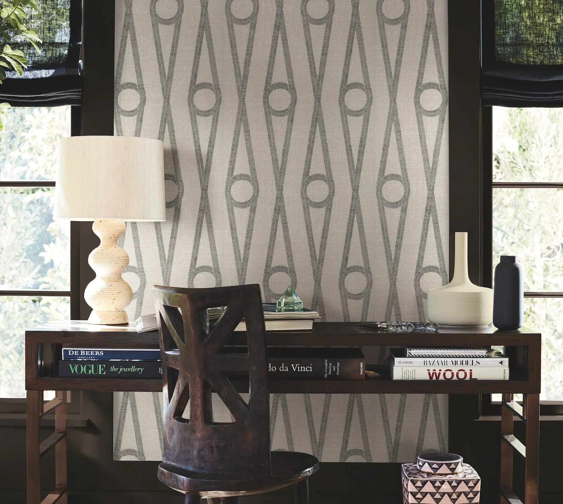 York Designer Series Henlein Putty Wallpaper - SKU AB3011