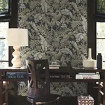 York Designer Series Heronwood Black Wallpaper - SKU AB3104