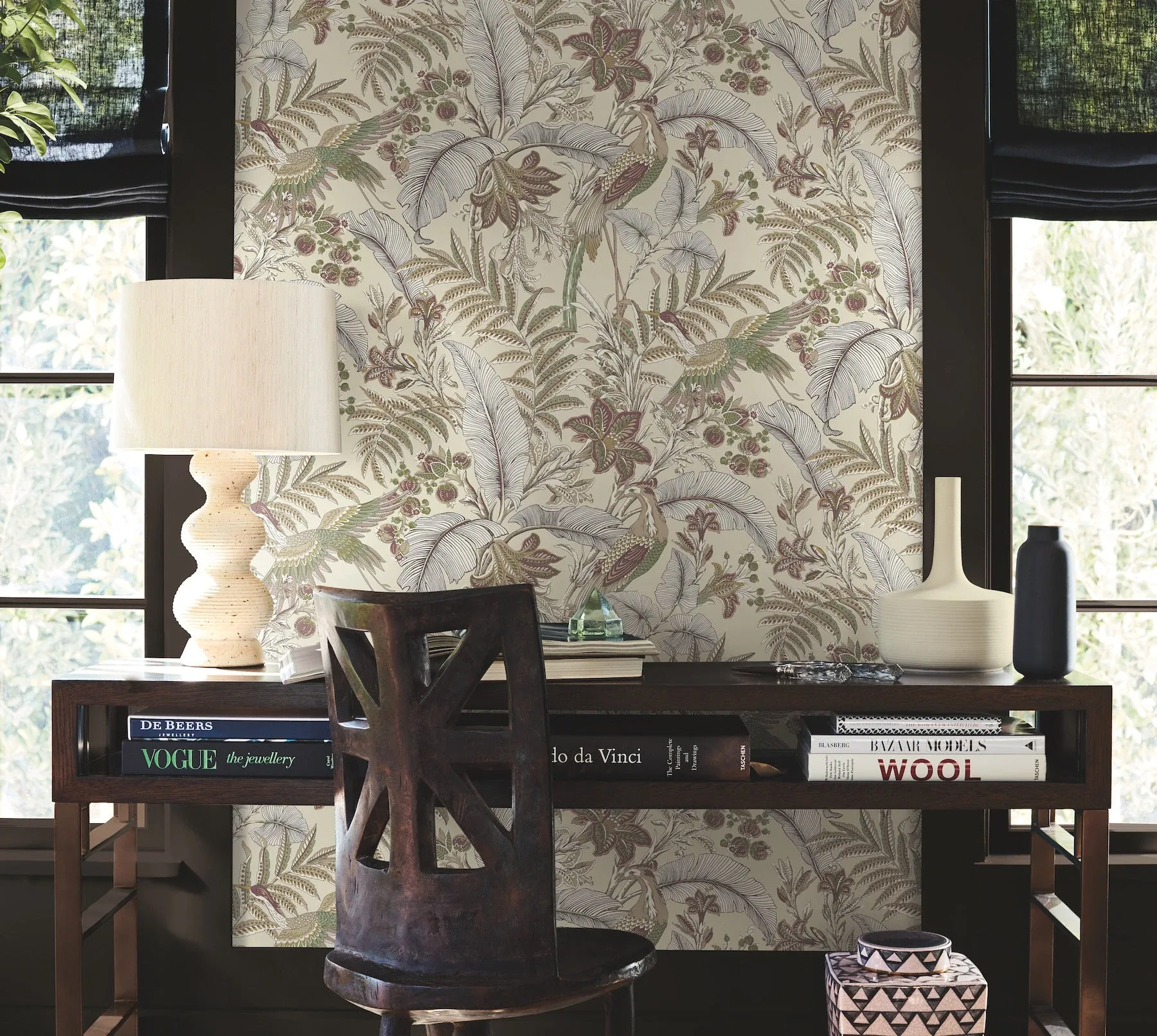 York Designer Series Heronwood Mulberry Wallpaper - SKU AB3101