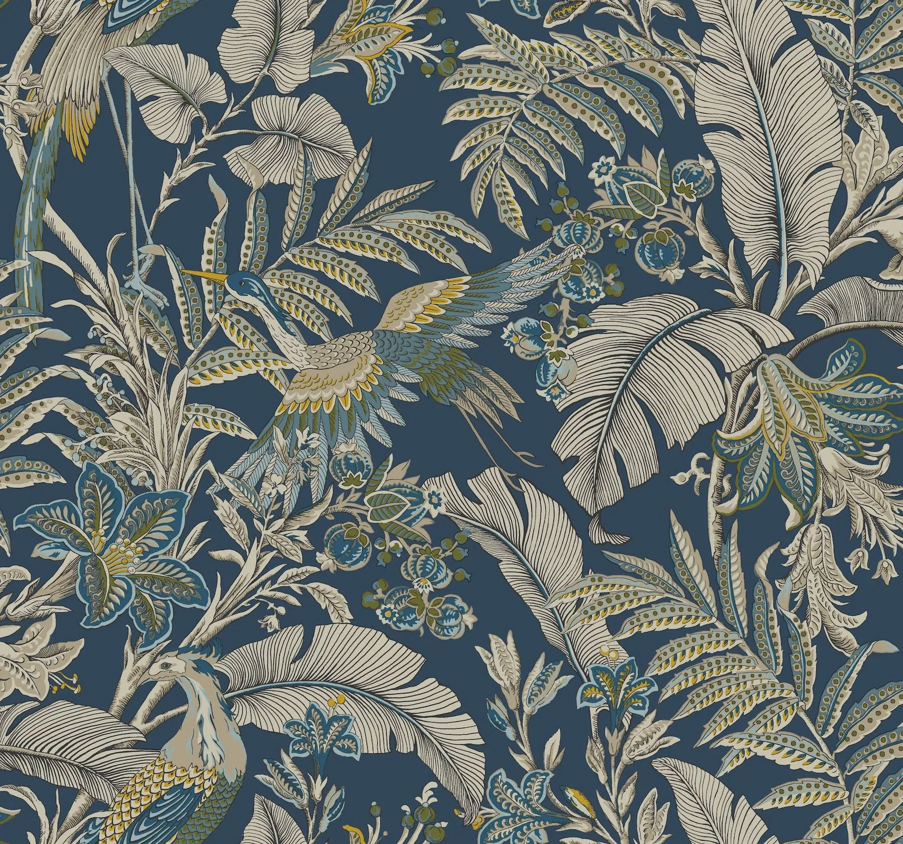 AB3103 | Heronwood Navy Wallpaper