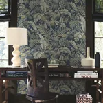 York Designer Series Heronwood Navy Wallpaper - SKU AB3103