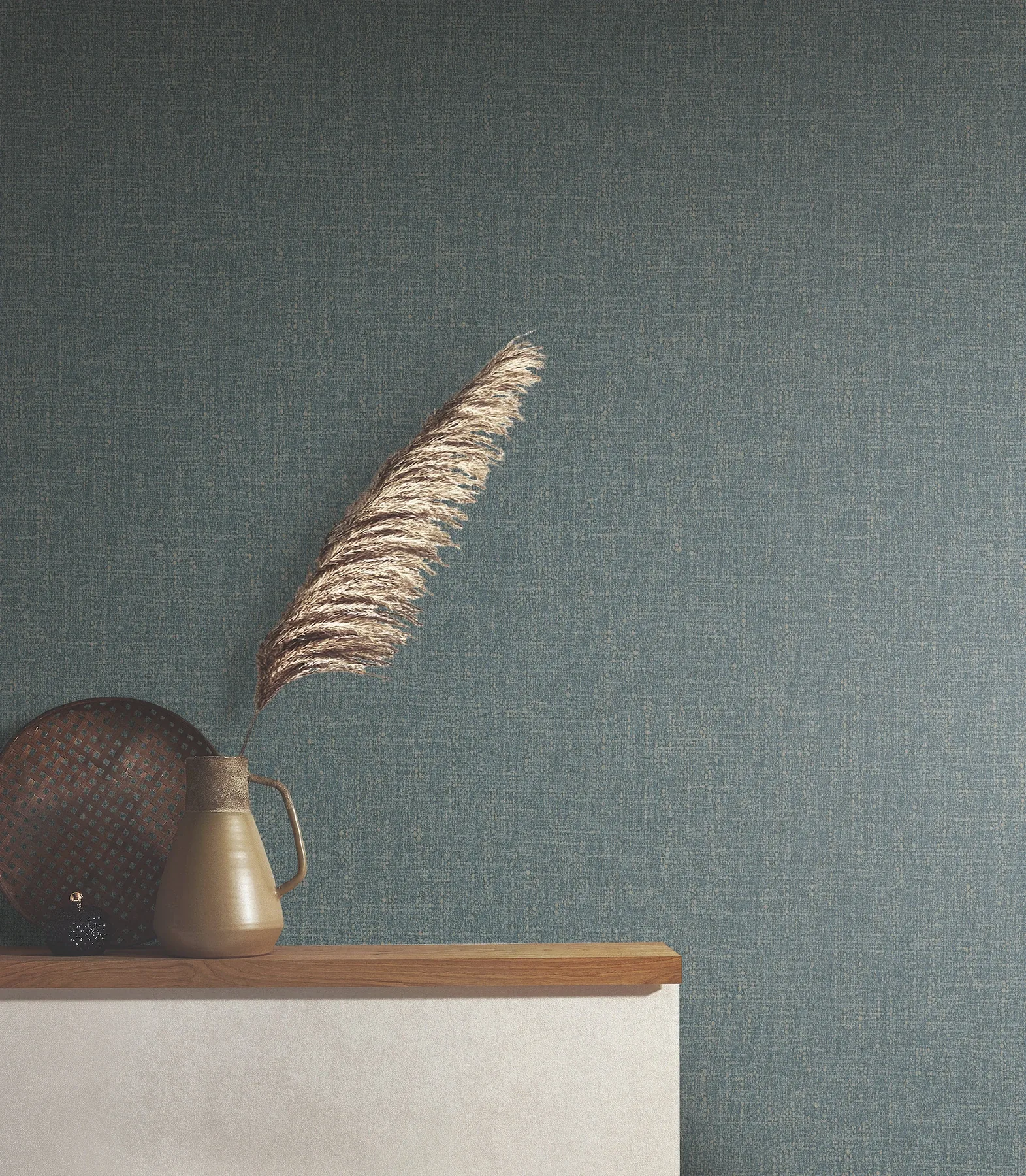 York Designer Series Highland Tweed Dark Blue Faux Fabric Wallpaper - SKU MA34917