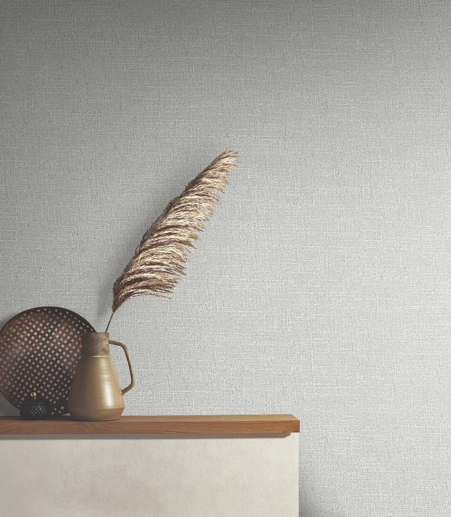York Designer Series Highland Tweed Grey Faux Fabric Wallpaper - SKU MA34911