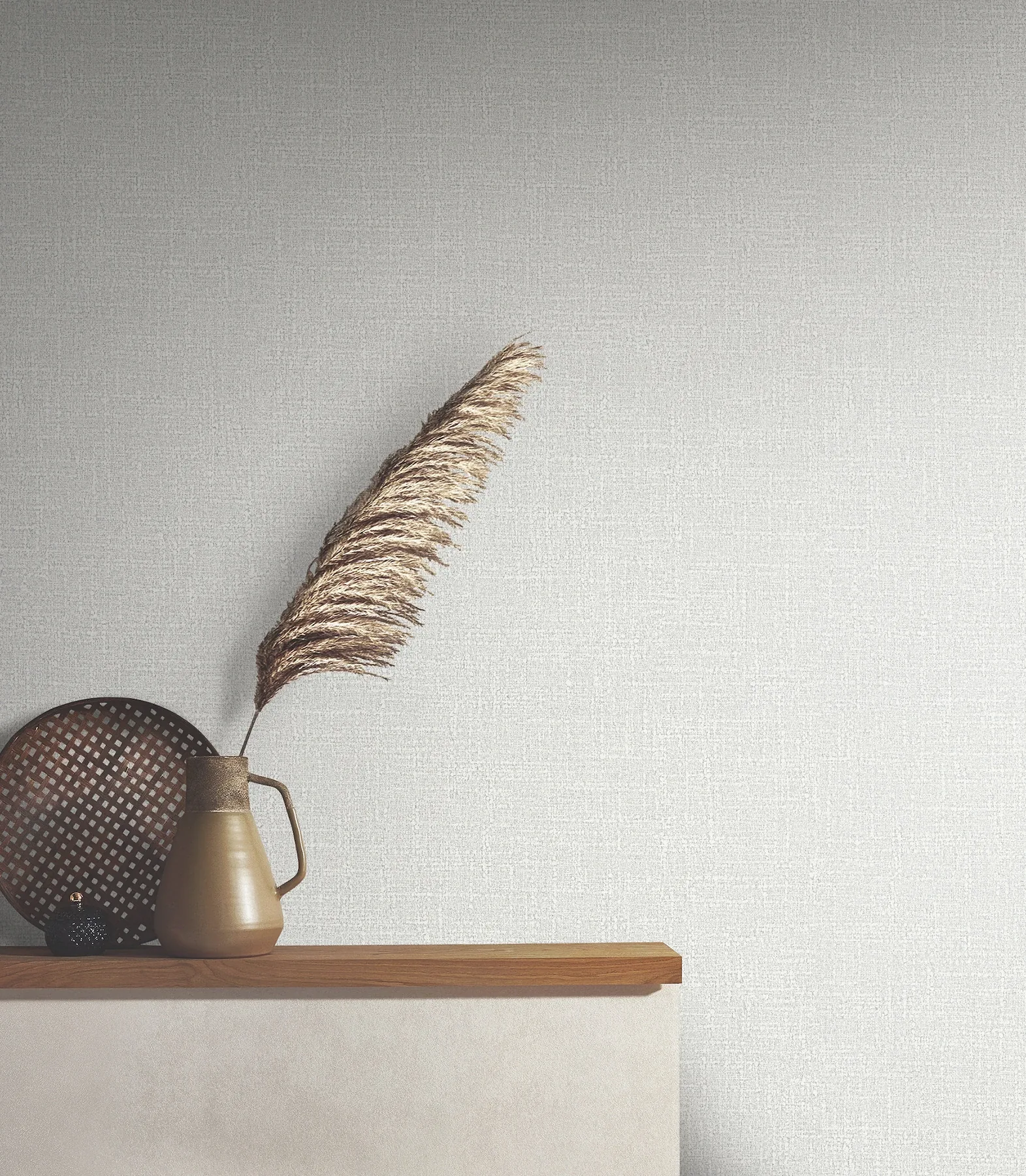 York Designer Series Highland Tweed Light Grey Faux Fabric Wallpaper - SKU MA34912